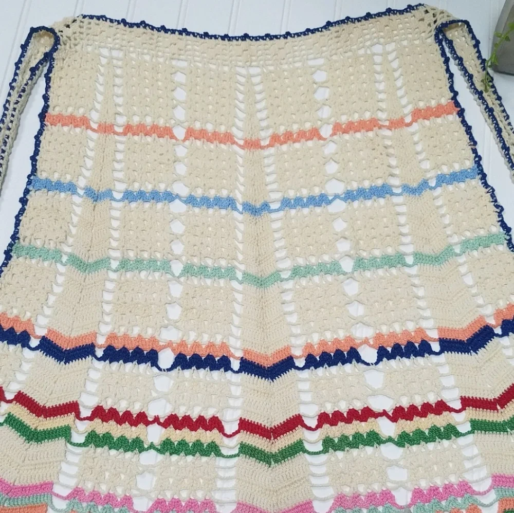 Vintage crocheted apron